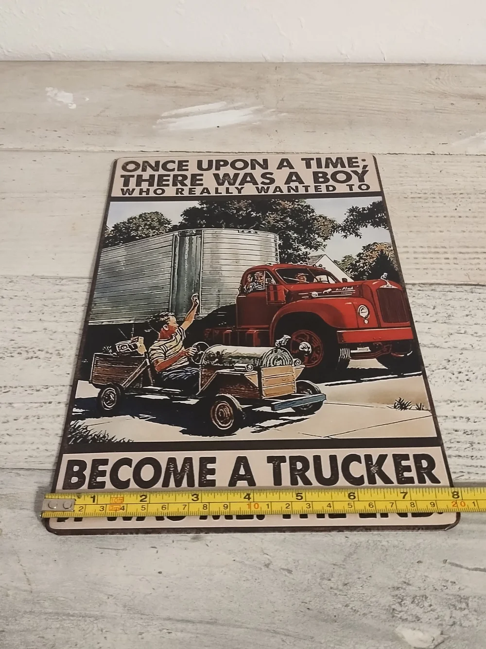 Metal Poster, Gift For Trucker, very good condition 12